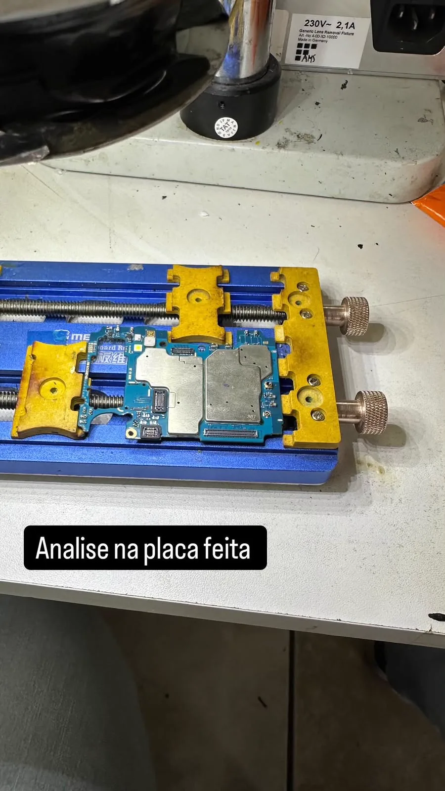 Serviço registrado na bancada